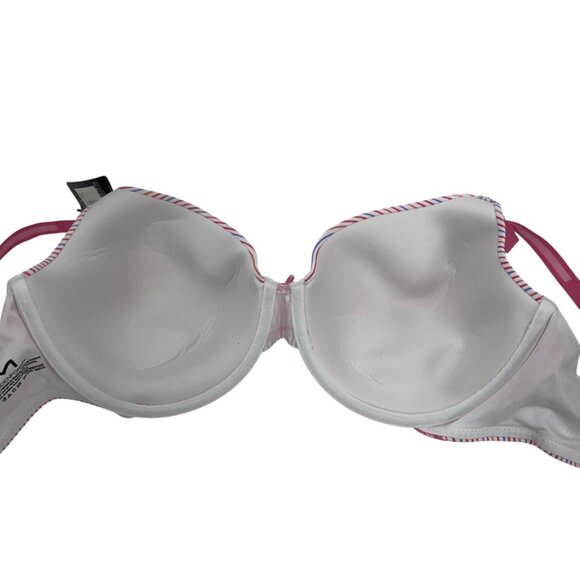 Maidenform One Fab Fit Striped Underwire Women Bra SZ 40D Pink Adjustable Straps - Picture 5 of 12
